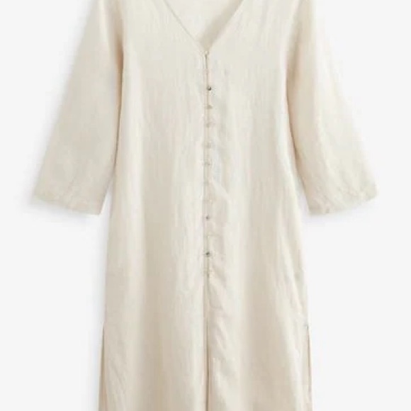 NEXT LINEN SHIRT DRESS- BNWT - SIZE14 - Picture 7 of 8